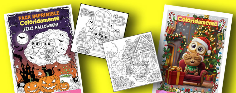 Pack de libros para colorear