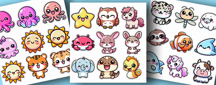 Coloridos stickers para descargar y pegar