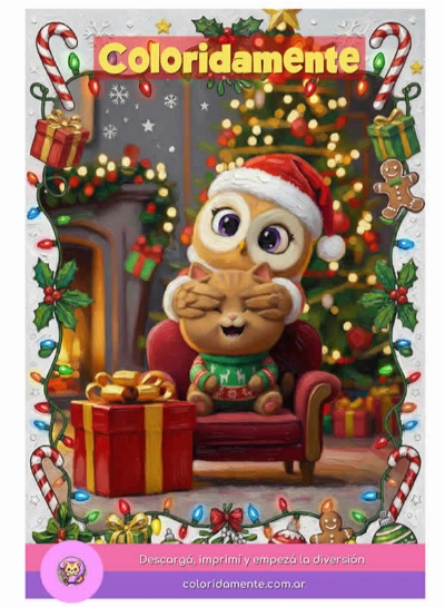 Pack Imprimible Cozy de Navidad para Colorear - Coco & Mummy 